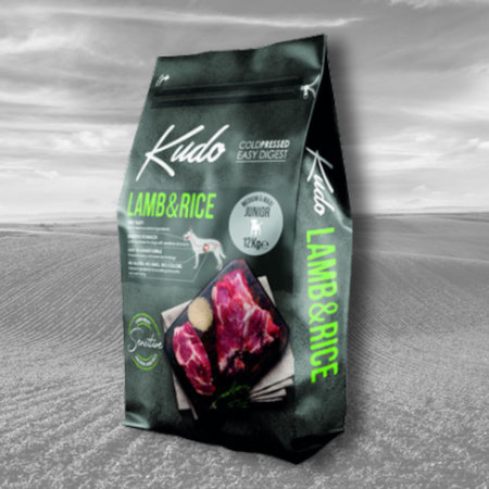 Karma Kudo Cold Pressed Jagnięcina&Ryż Medium Maxi Junior 12kg