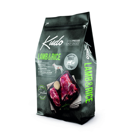 Karma Kudo Cold Pressed Jagnięcina&Ryż Medium Maxi Adult 12 kg
