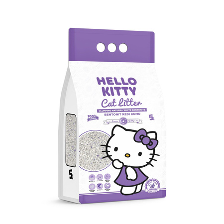 Hello Kitty, żwirek bentonit dla kota, lawendowy 5L