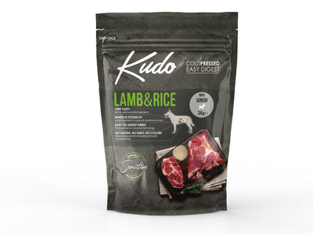 Karma Kudo Cold Pressed Jagnięcina&Ryż Mini Junior 3kg